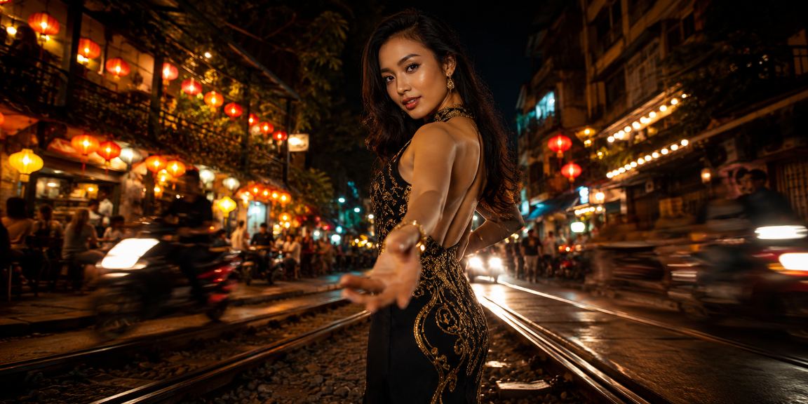 Không gian giải trí VIP về đêm tại Hà Nội với ánh đèn neon rực rỡ