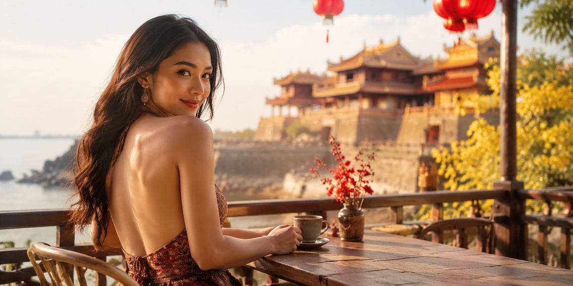 Người dùng Vietnam truy cập ứng dụng casino 97win11 tại quán cà phê Huế
